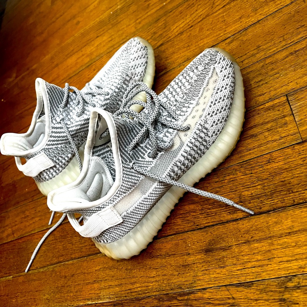 Grey and white Yeezy.